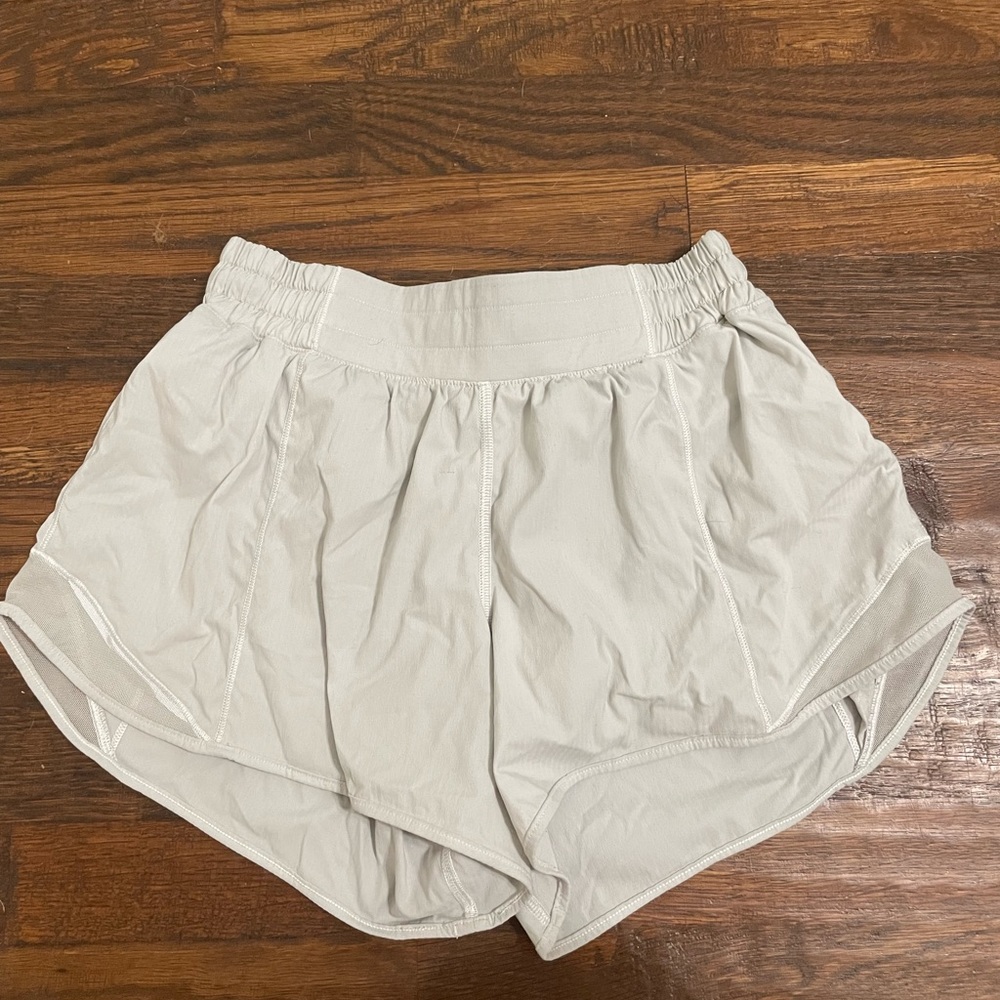 White Lululemon Hotty Hot shorts